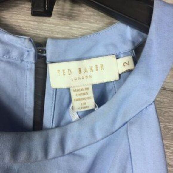 Ted Baker London Blue Cold Shoulder Shift Dress size 2 - Picture 5 of 9